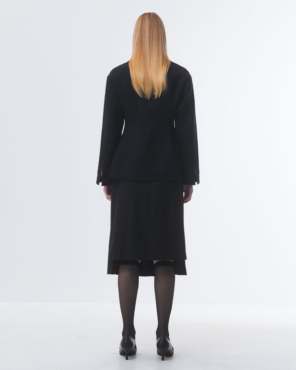 Emin Paul Black Curved Blazer