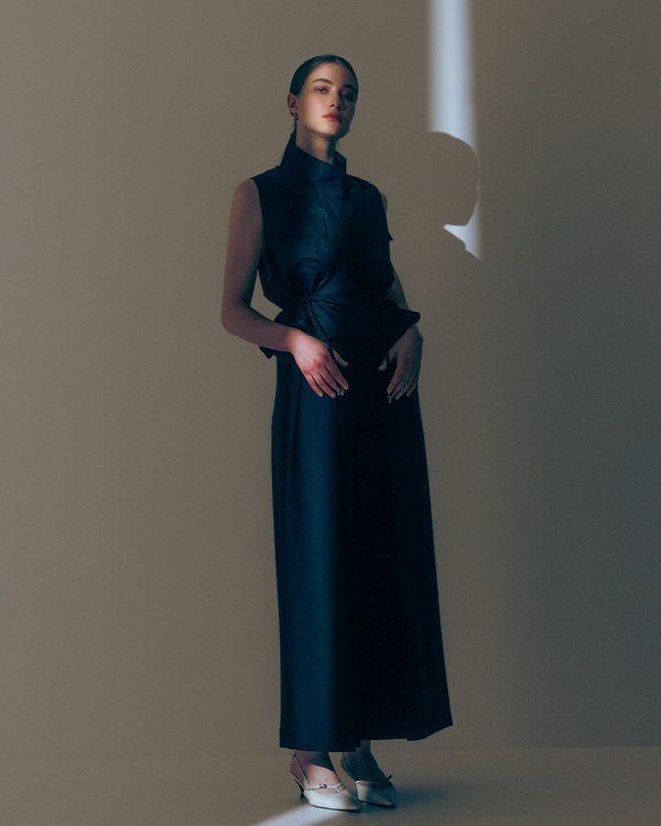 Emin Paul Black Double Pleat Trousers