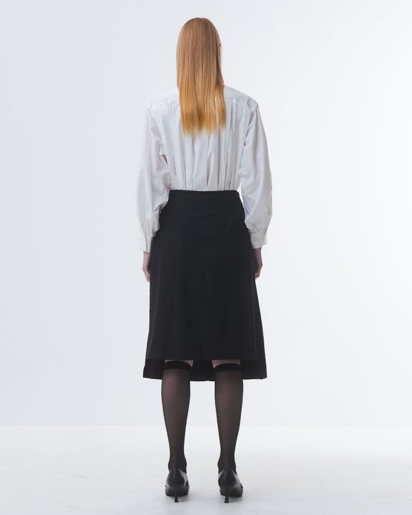Emin Paul Black Front Pleated Skirt