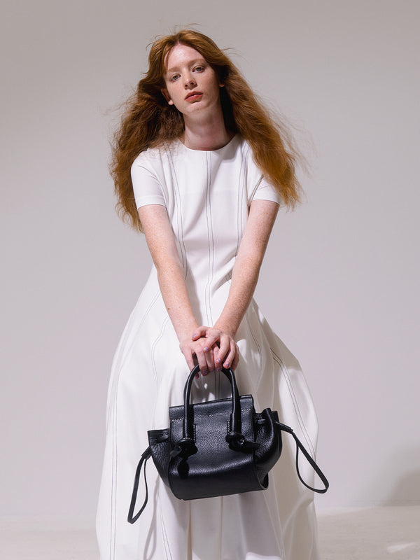 Emin Paul Black Leather Bag Small