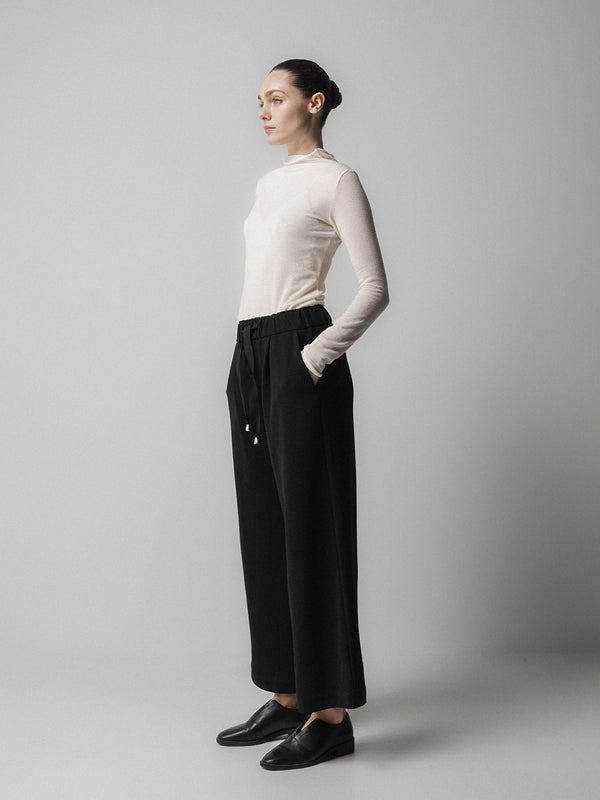 Emin Paul Black Ribbon Tie Culottes