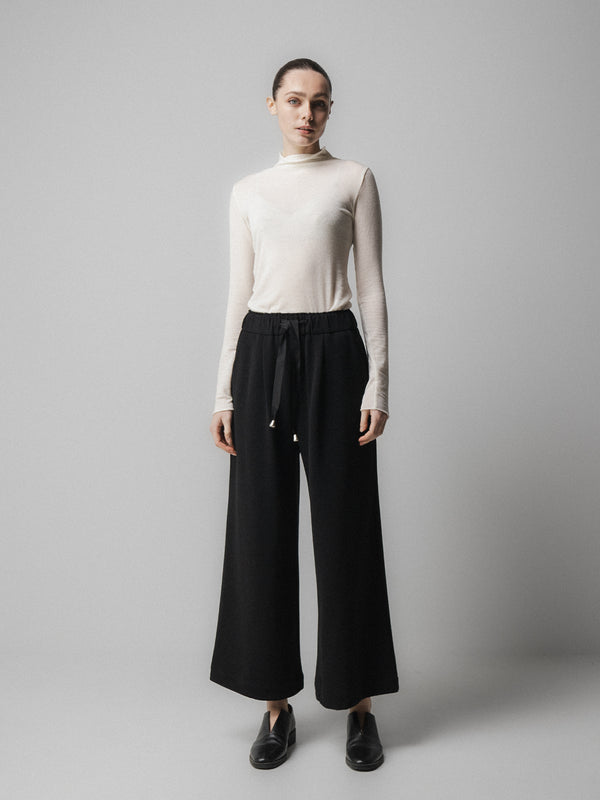 emin paul Black Ribbon Tie Culottes