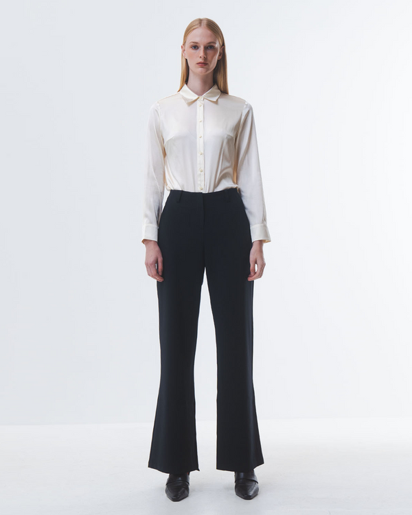 Emin Paul Black Side-Slit Tailored Trousers