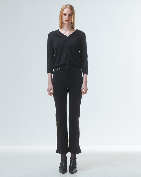 Emin Paul Black Slim Fit Flared Jeans