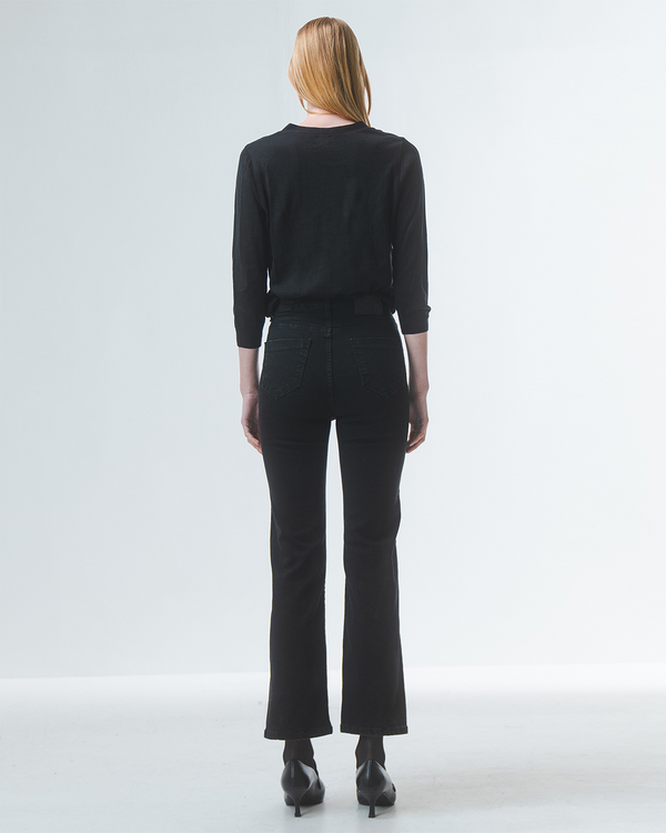 Emin Paul Black Slim Fit Flared Jeans