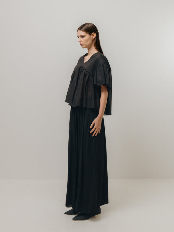 Emin Paul Black Straight-Leg Relaxed Trousers