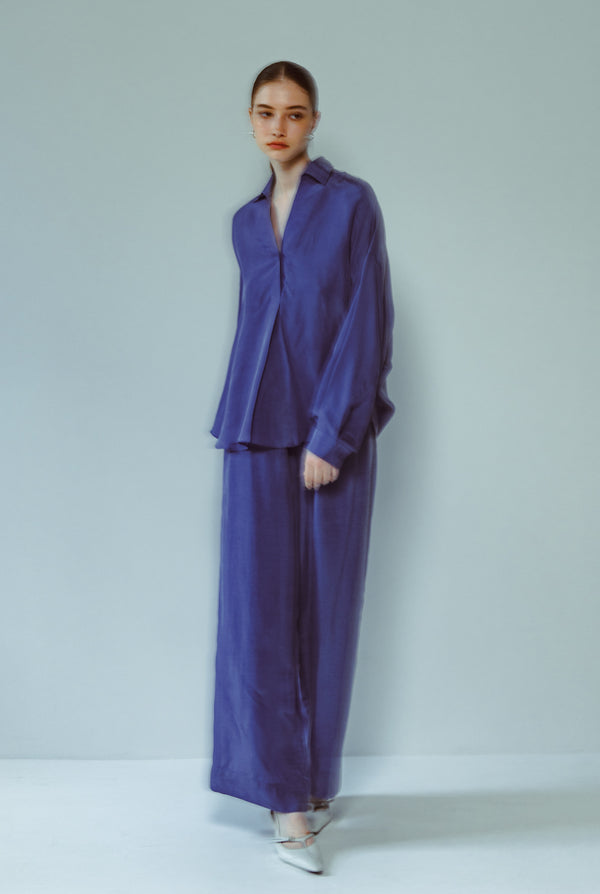 Emin Paul Blue Fluid Trousers