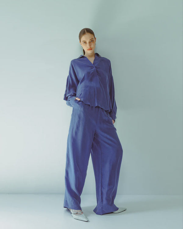 emin paul Blue Fluid Trousers