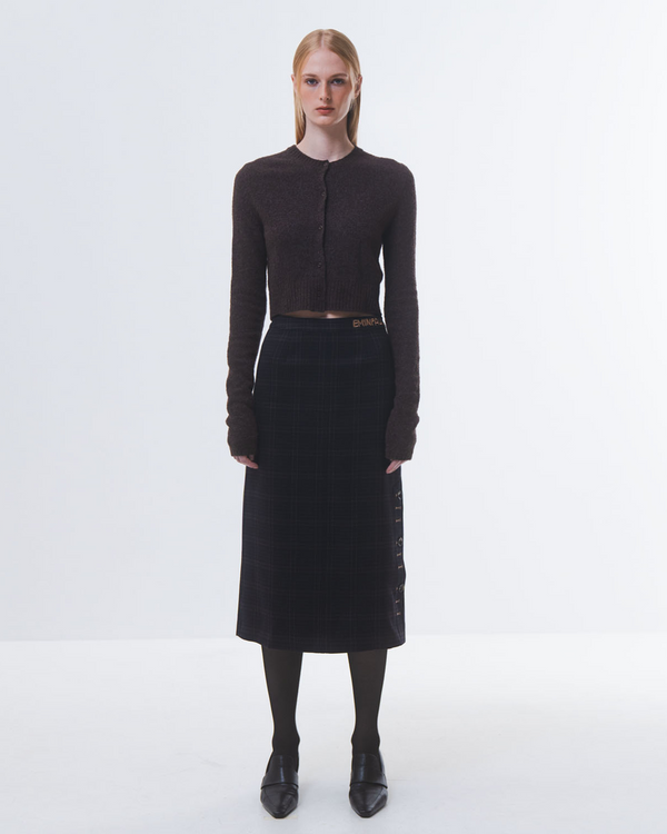 Emin Paul Brown Cropped Cardigan