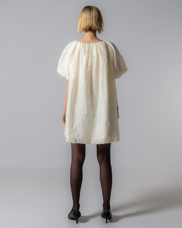 Emin Paul Cream Puff Sleeve Mini Dress
