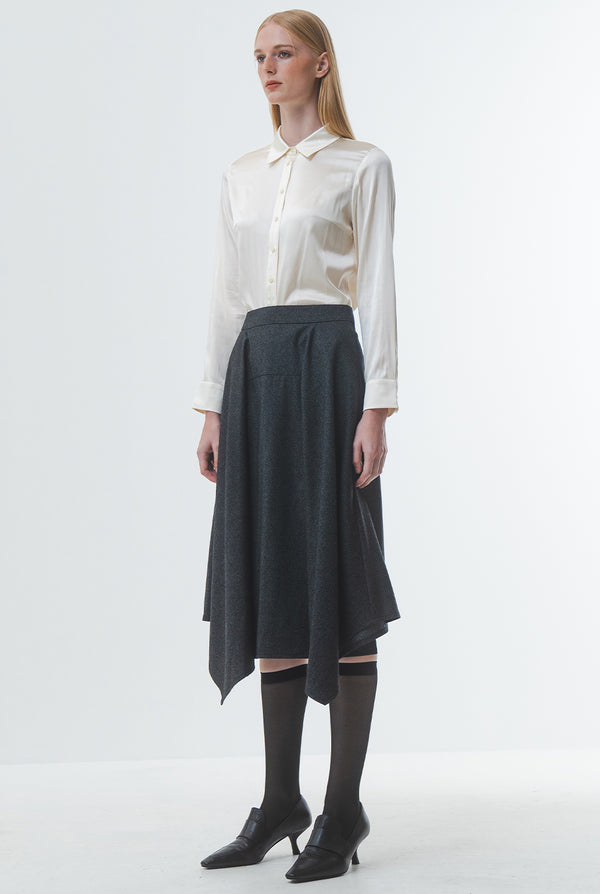 Emin Paul Cream Silk Button-Up Shirt