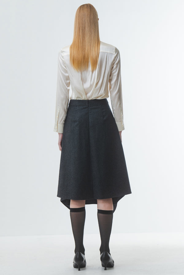 Emin Paul Cream Silk Button-Up Shirt