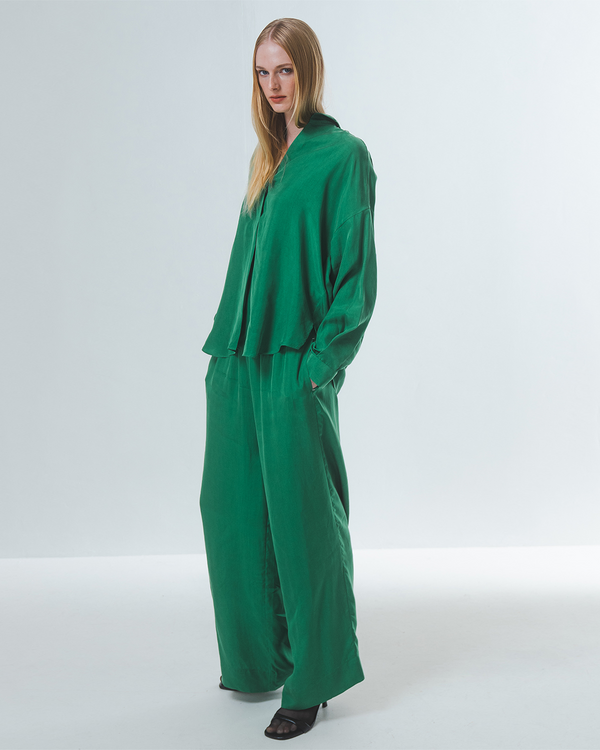 Emin Paul Green Fluid Trousers