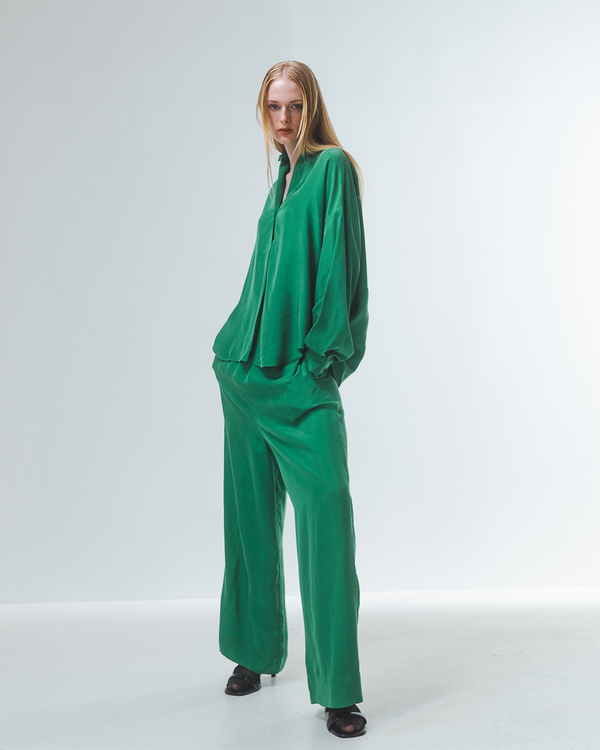 emin paul Green Fluid Trousers