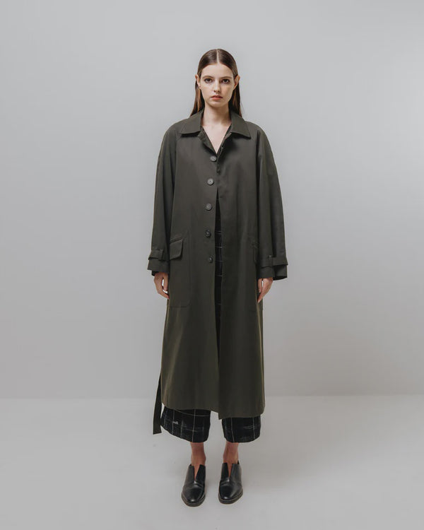 emin paul Khaki Belted Trench Coat
