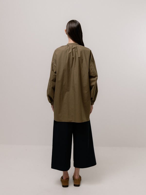 Emin Paul Khaki Utility Cotton Blouse