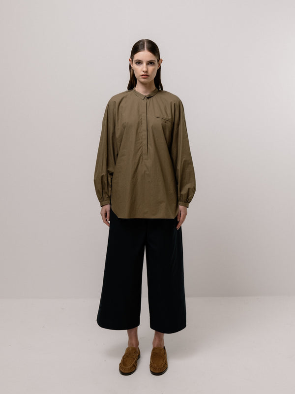 emin paul Khaki Utility Cotton Blouse