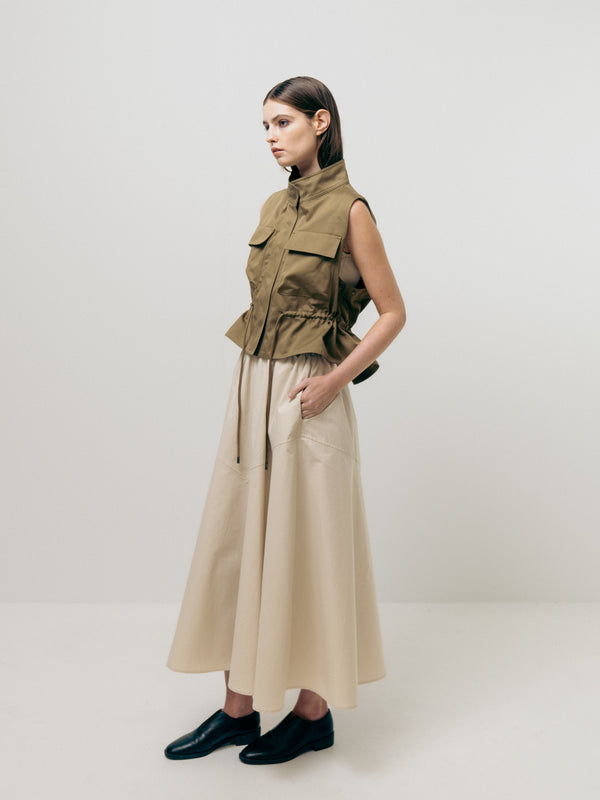 Emin Paul Khaki Utility Vest