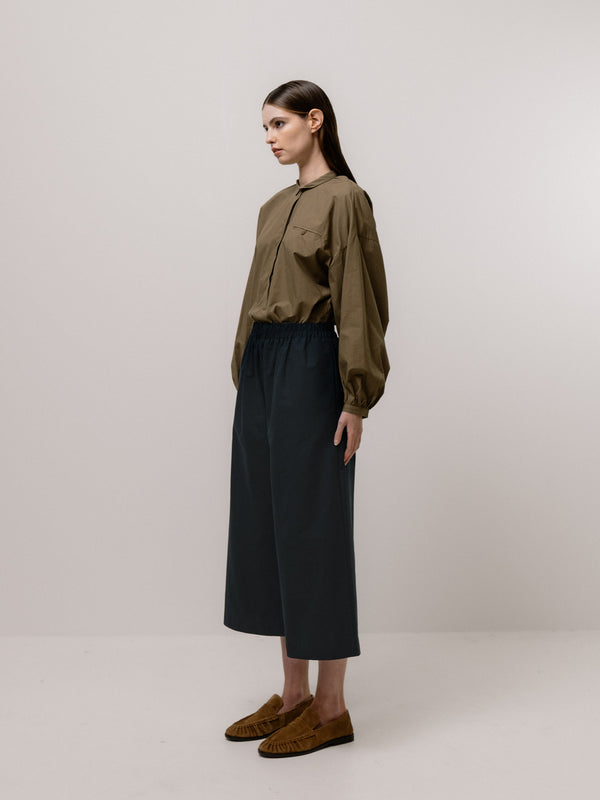 Emin Paul Navy Cotton Culottes