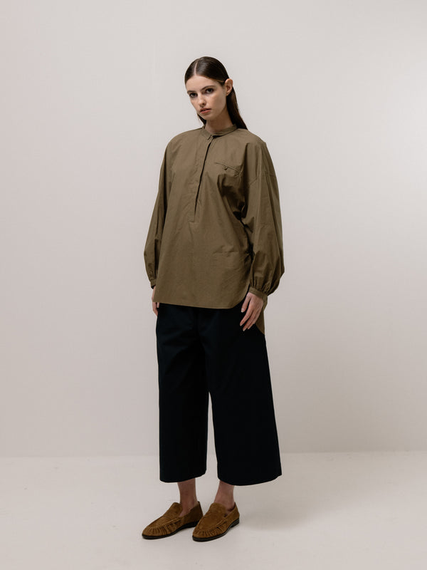 Emin Paul Navy Cotton Culottes