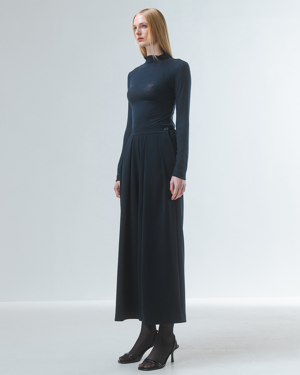 Emin Paul Navy Double Pleat Trousers