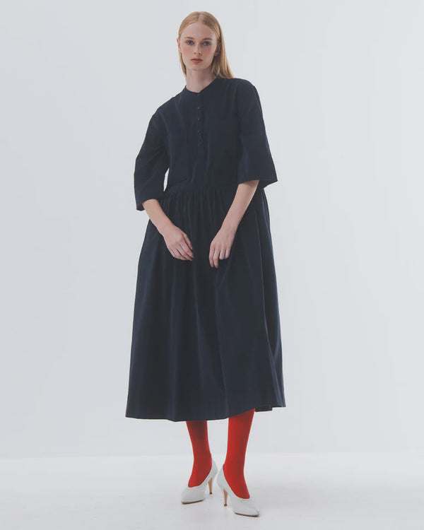 emin paul Navy Oversized Pocket Maxi Dress
