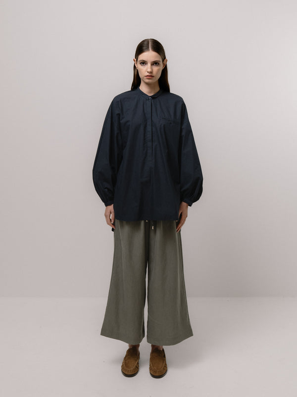 emin paul Navy Utility Cotton Blouse