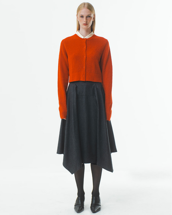 Emin Paul Red Cropped Cardigan