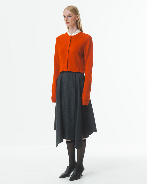 Emin Paul Red Cropped Cardigan