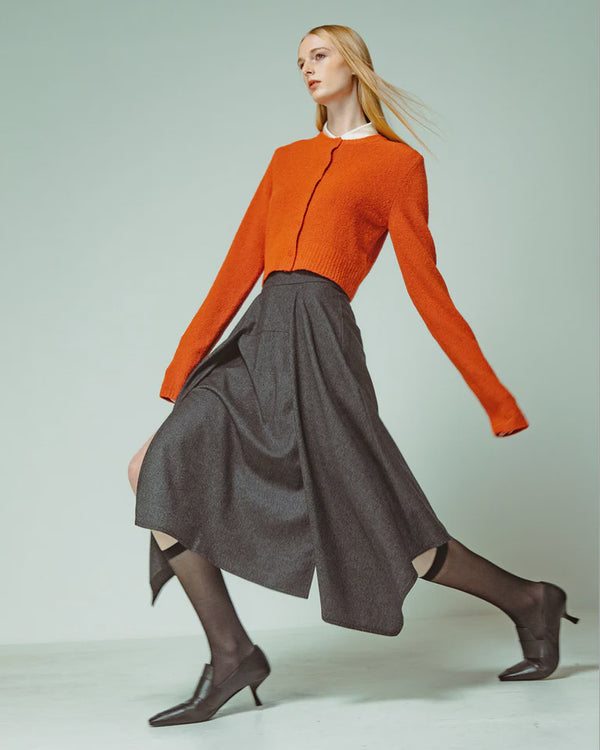 emin paul Red Cropped Cardigan