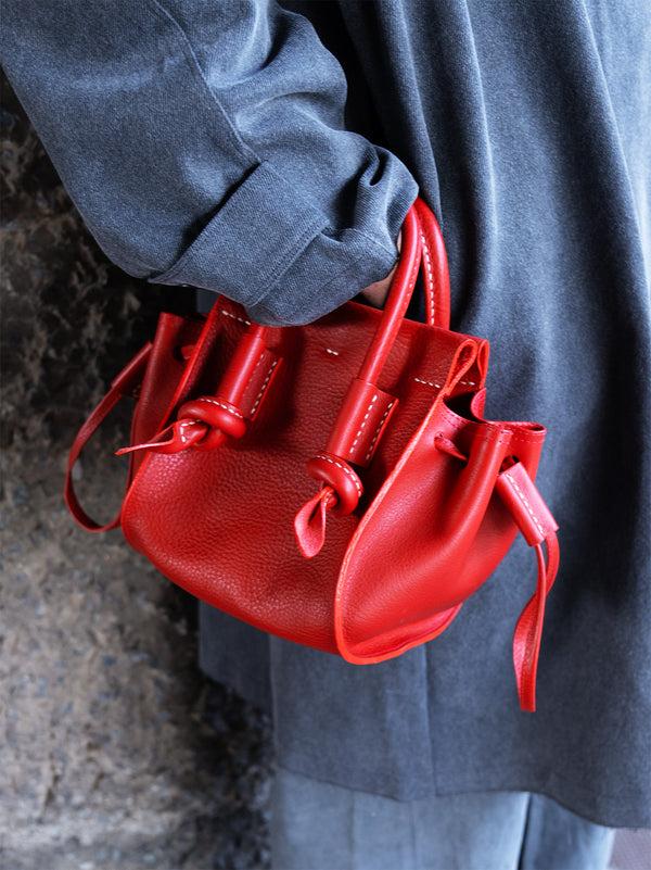 emin paul Red leather bag small