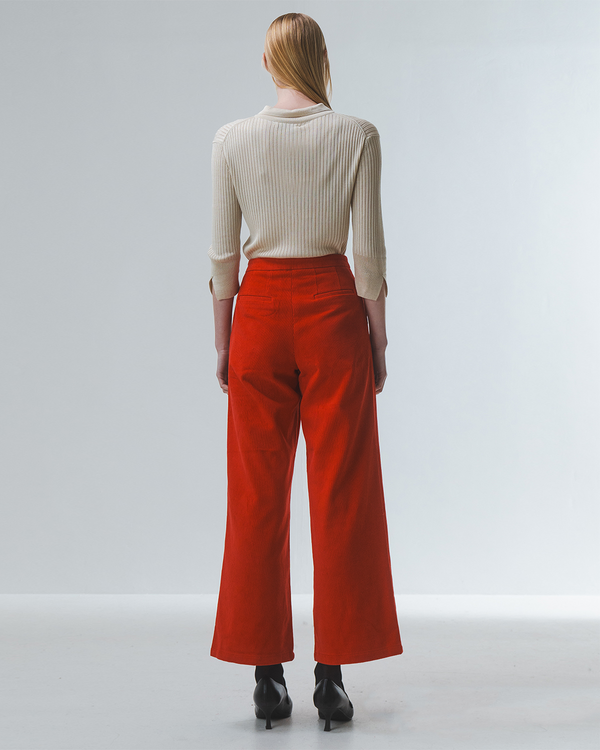 Emin Paul Red Relaxed-Leg Trousers
