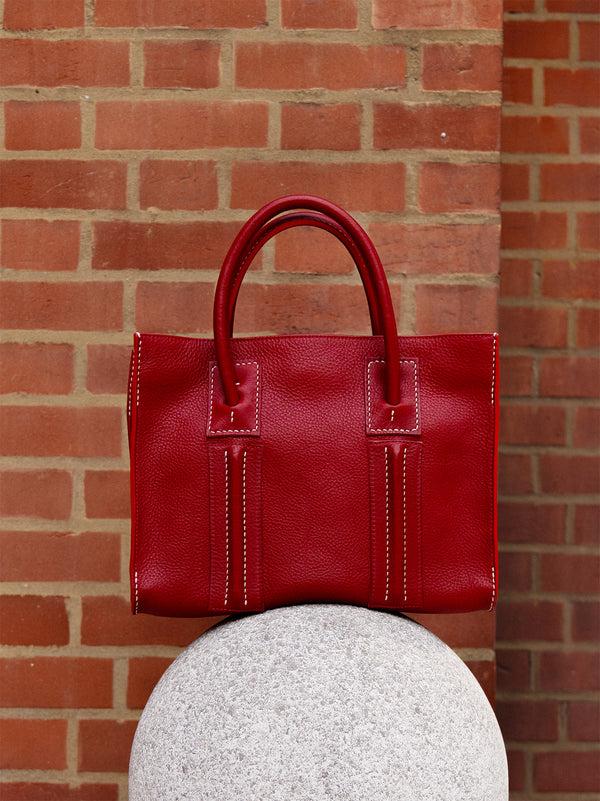 Emin Paul Red Square Leather Bag Medium