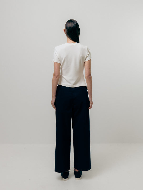 Emin Paul White Asymmetric Tee