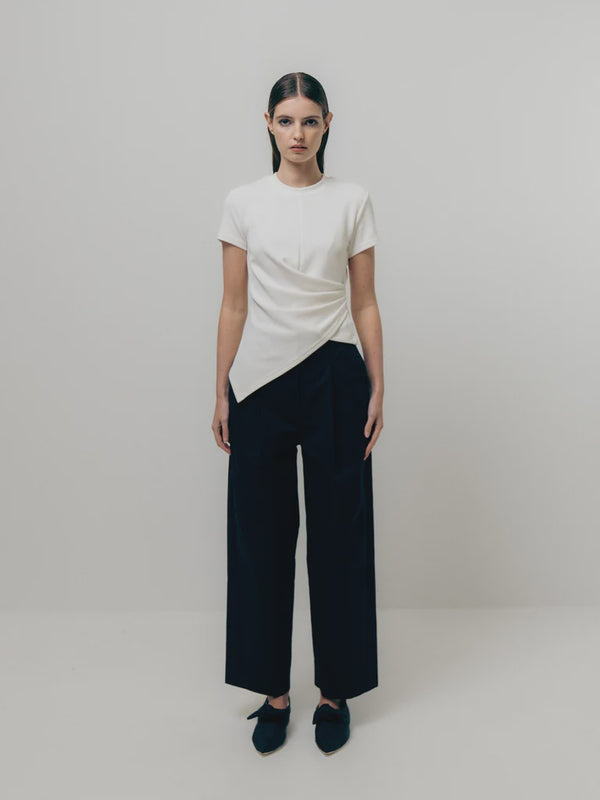 emin paul White Asymmetric Tee