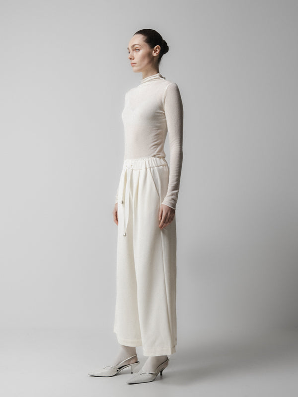 Emin Paul White Ribbon Tie Culottes