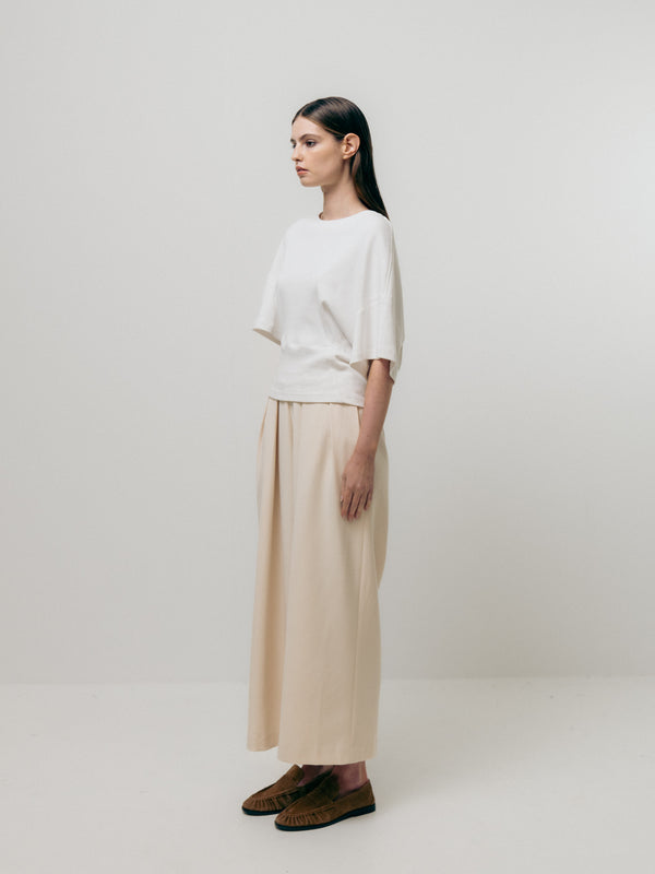 Emin Paul White Sculpted Waist T-shirt