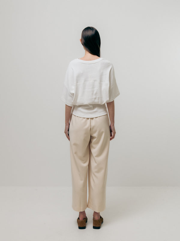 Emin Paul White Sculpted Waist T-shirt