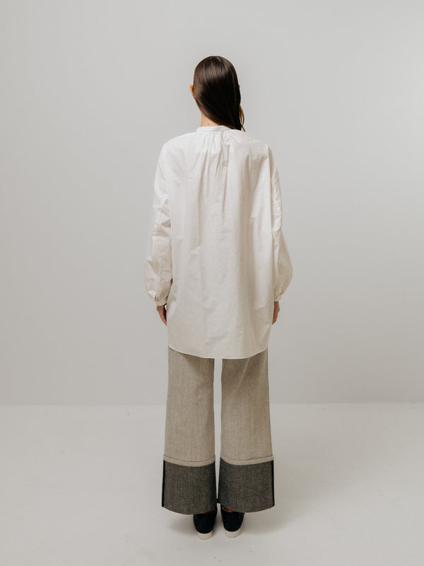 Emin Paul White Utility Cotton Blouse