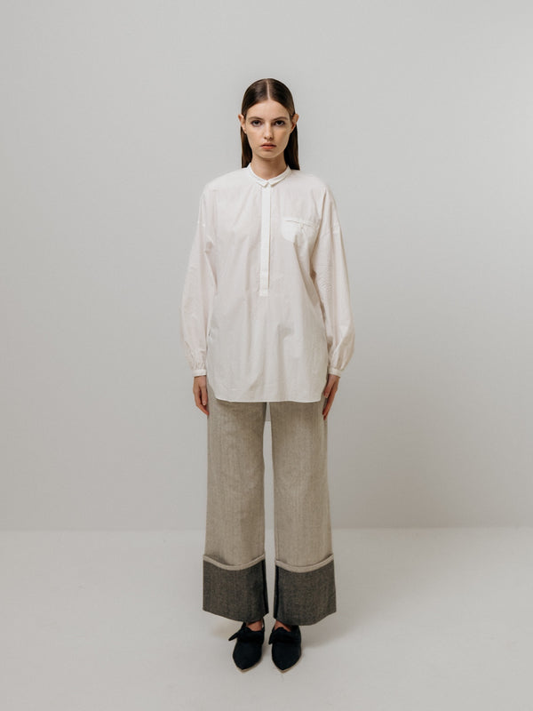 emin paul White Utility Cotton Blouse