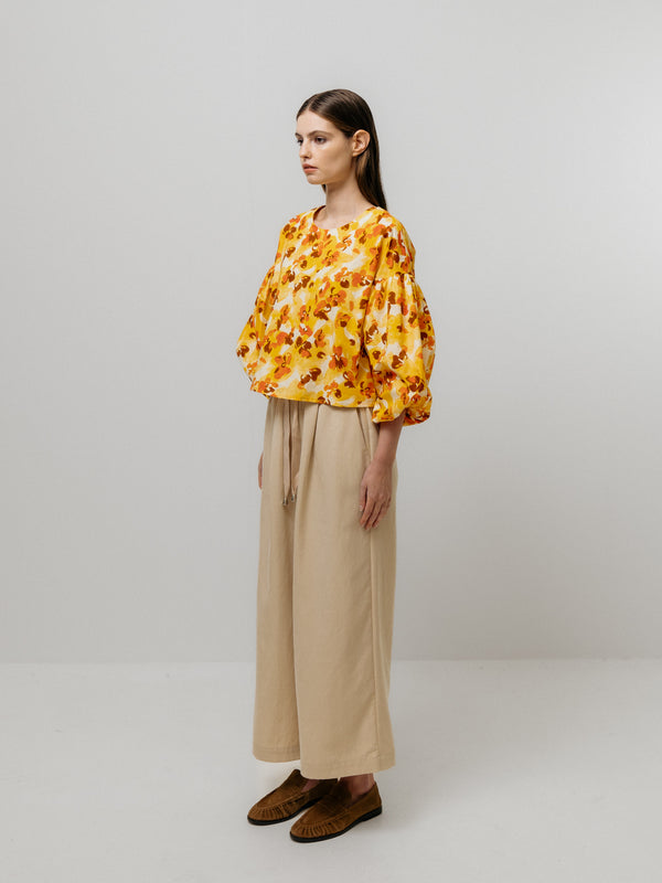 Emin Paul Yellow Puff Sleeve Blouse