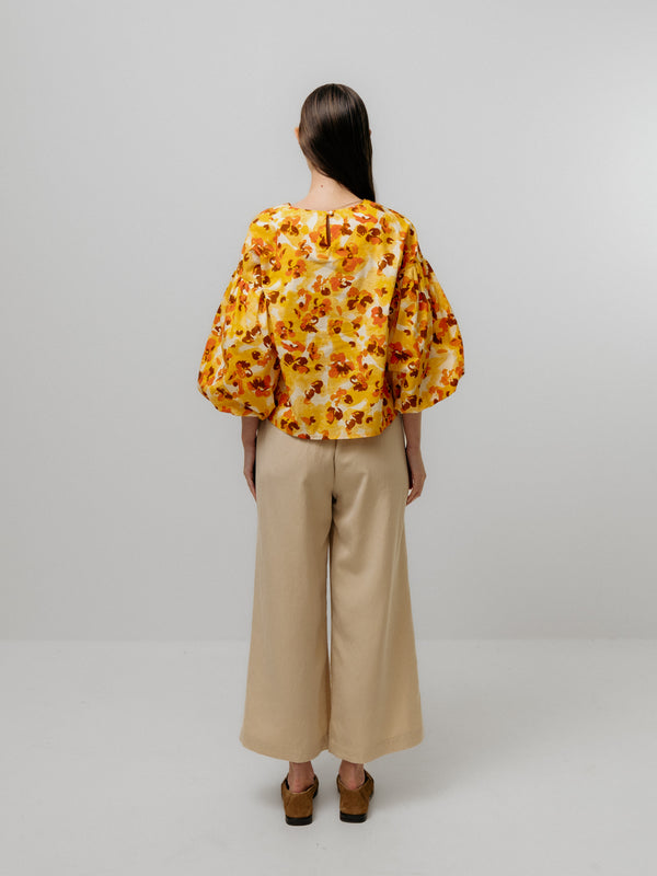 Emin Paul Yellow Puff Sleeve Blouse