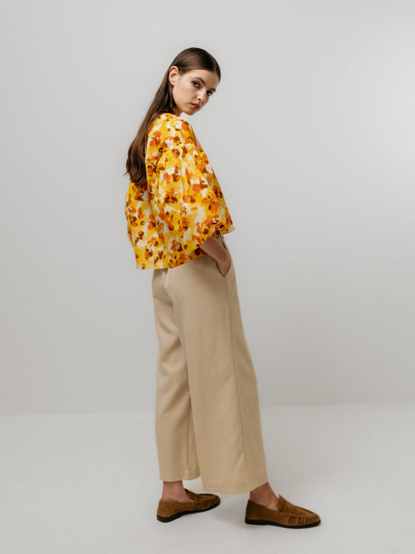 Emin Paul Yellow Puff Sleeve Blouse