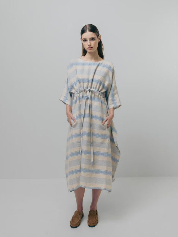 emin paul Striped Adjustable Drawstring Waist Kaftan
