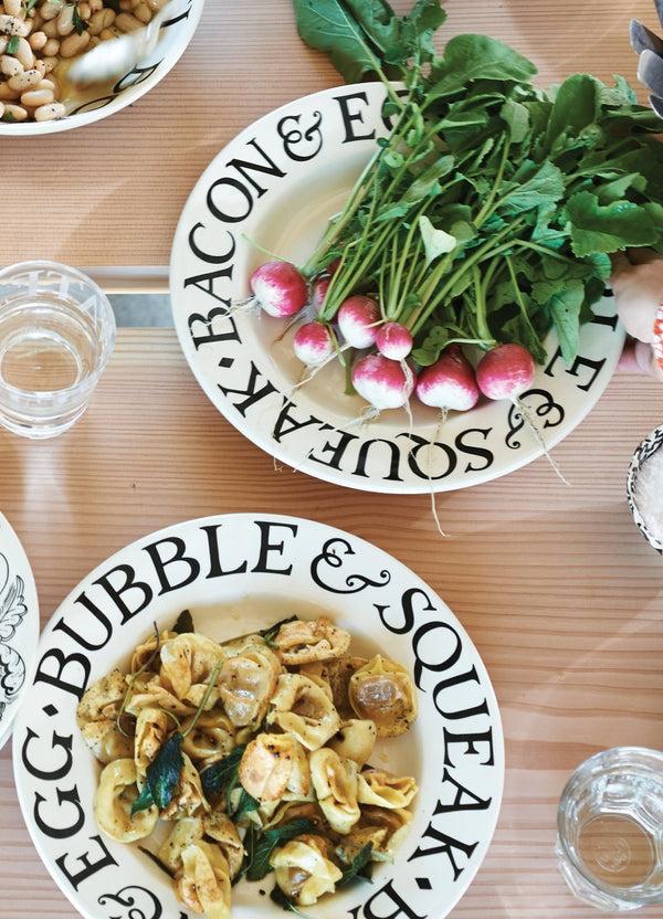 Emma Bridgewater Black Toast Bacon & Egg Large Dinner Plate 10.5 Inch