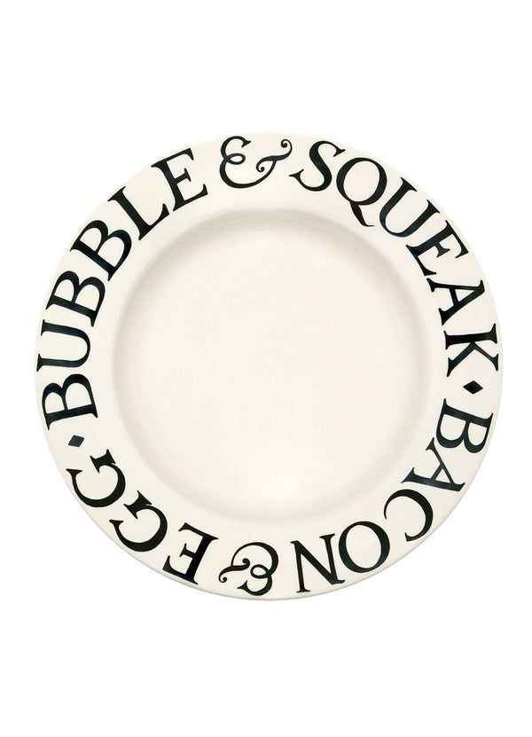 Emma Bridgewater Black Toast Bacon & Egg Large Dinner Plate 10.5 Inch