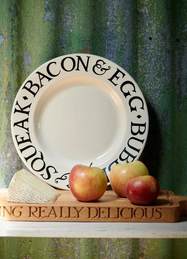 emma bridgewater Black Toast Bacon & Egg Large Dinner Plate 10.5 Inch