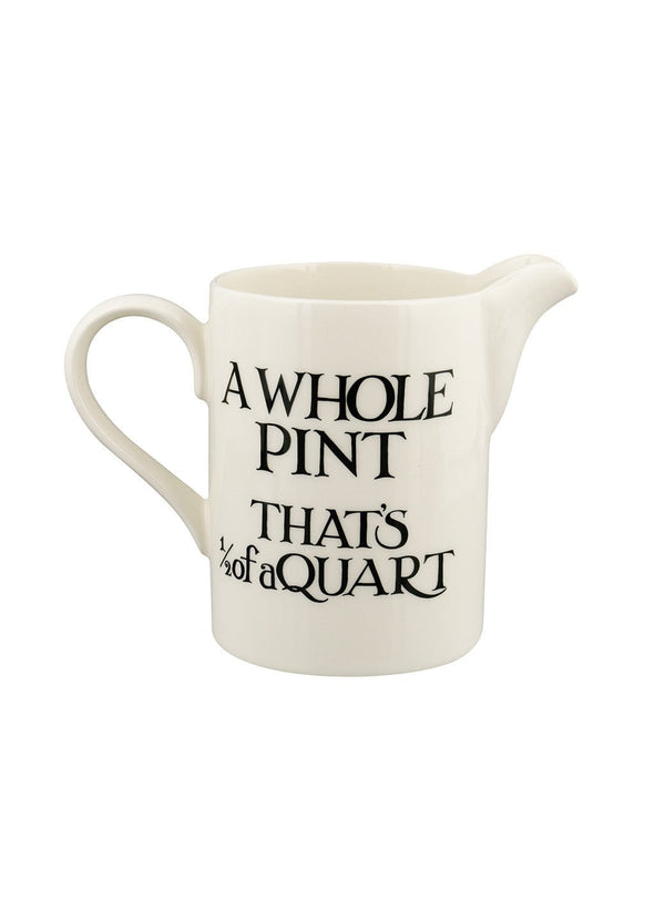 Emma Bridgewater Black Toast Cream Medium Straight Jug