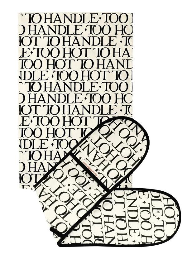 emma bridgewater Black Toast Double Oven Glove & Tea Towel Set