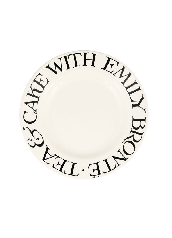 Emma Bridgewater Black Toast Emily Bronte Medium Dinner Plate 8.5 Inch